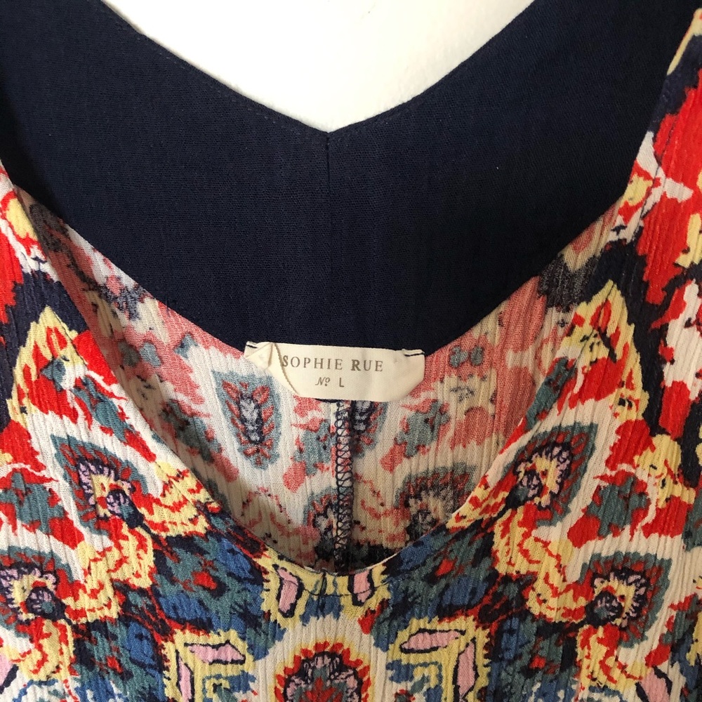 Sophie Rue Boho High-Low Rayon Tank Large